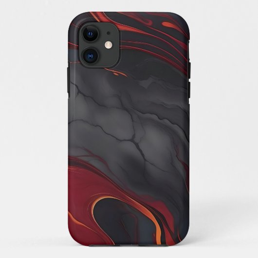 Burgundy Lava Marble Case-Mate iPhone Hülle (Rückseite)