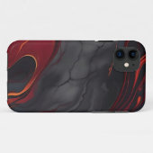 Burgundy Lava Marble Case-Mate iPhone Hülle (Rückseite (Horizontal))