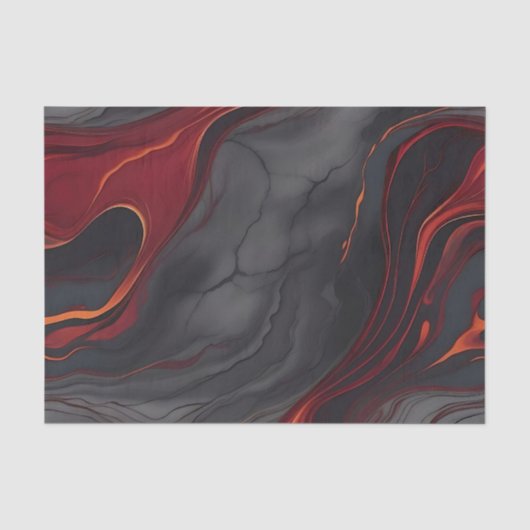 Burgundy Lava Marble Seidenpapier (Vorderseite)