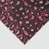 Burgundy Leopard Print Glitzer Seidenpapier (Detail)