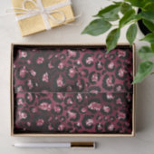 Burgundy Leopard Print Glitzer Seidenpapier (Geschenk)
