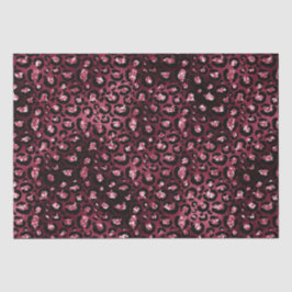Burgundy Leopard Print Glitzer Seidenpapier
