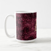 Burgundy Leopard Print Gold Liebe Kaffeetasse (Links)