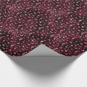 Burgundy Leopard Print Imitate Glitzer Geschenkpapier (Ecke)