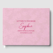 Burgundy Letters to Bride Keepake Notebook Gästebuch (Vorderseite)