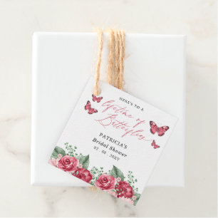 Burgundy Lifetime von Butterflies-Brautparty Geschenkanhänger