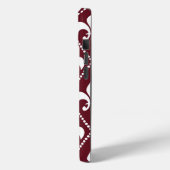 Burgundy-Lilie mit Monogramm Case-Mate iPhone Hülle (Rückseite / Links)