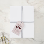 Burgundy Lingerie Shower Bachelorette Bridal Favor Geschenkanhänger (Mit Garn)