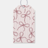 Burgundy Lingerie Shower Bachelorette Bridal Favor Geschenkanhänger (Rückseite)