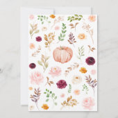 Burgundy Little Pumpkin Baby Dusche Einladung (Rückseite)