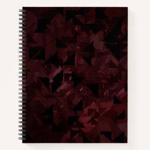 Burgundy Low-Poly Bullet Journal / Lined Notebook Notizblock