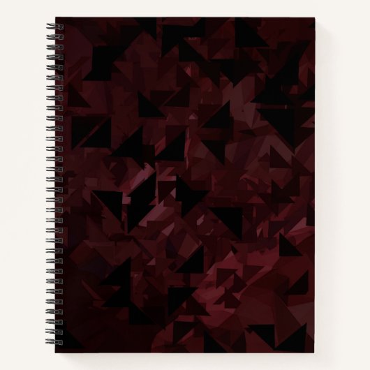 Burgundy Low-Poly Bullet Journal / Lined Notebook Notizblock (Vorderseite)