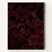 Burgundy Low-Poly Bullet Journal / Lined Notebook Notizblock (Rückseite)