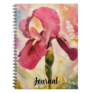 Burgundy Magenta Pink Blume Journal Personal Notizblock