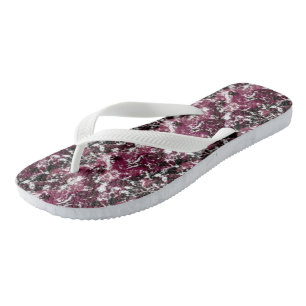Burgundy Marble Abstrakt Badesandalen