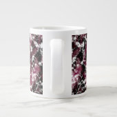 Burgundy Marble Abstrakt Jumbo-Tasse (Rückseite)