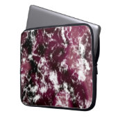 Burgundy Marble Abstrakt Laptopschutzhülle (Vorderseite Links)