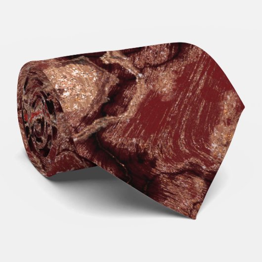 Burgundy Marble Design Krawatte (Gerollt)