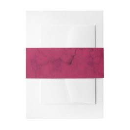 Burgundy Marble Moderne Hochzeit Einladungsbanderole