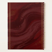 Burgundy Marble Personalized Photo Planer (Rückseite)