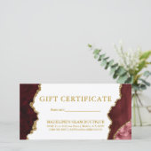 Burgundy Marbour Gold Geschenkgutschein (Stehend Vorderseite)