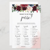 Burgundy Marine Blumenstrauß, was in Ihrem Geldbeu (Vorne/Hinten)