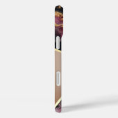 Burgundy-Marmortextur, geometrisch Case-Mate iPhone Hülle (Rückseite / Rechts)