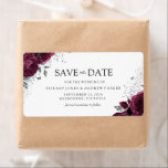 Burgundy Maroon Floral Return Address Label<br><div class="desc">Burgundy Maroon Floral Return Address Label Save the Date</div>