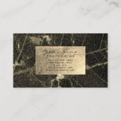 Burgundy Maroon Gold Sepia Marmorweg Botanischer G Visitenkarte (Rückseite)