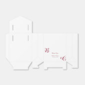 Burgundy Maroon Initials Herbst Hochzeit im Herbst Geschenkschachtel (Ungefaltet)