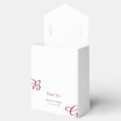 Burgundy Maroon Initials Herbst Hochzeit im Herbst Geschenkschachtel (Geöffnet)