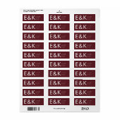 Burgundy Maroon Modern Bold Bold Big Monogram (Vorne)
