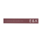 Burgundy Maroon Modern Bold Bold Big Monogram Wedd (Person)