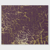 Burgundy Maroon Red Gold Glam Abstrakter Marmor Geschenkpapier (Flach)