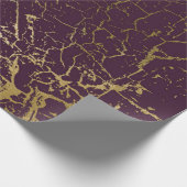 Burgundy Maroon Red Gold Glam Abstrakter Marmor Geschenkpapier (Ecke)