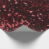 Burgundy Maroon Ruby Red Glitzer Wedding Bridal Geschenkpapier (Ecke)