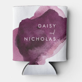 Burgundy Maroon Watercolor Wedding Dosenkühler
