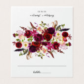 Burgundy Marsala Bohemische Hochzeitstisch-Platzka (Außenseite Aufgefaltet)