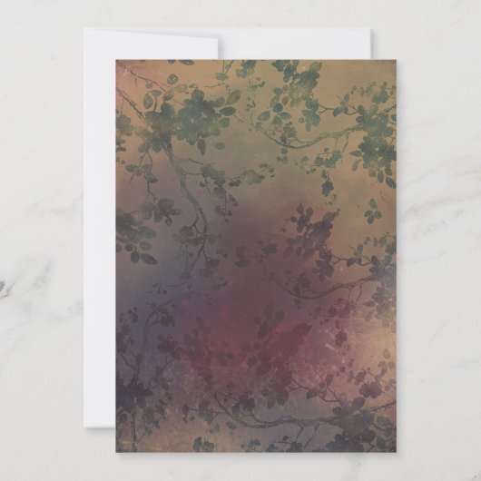 Burgundy Marsala Fall Mason Jar Lights Hochzeit Einladung (Rückseite)