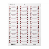 Burgundy Marsala Fall Peony Wedding Address Labels (Vorne)