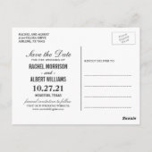 Burgundy Marsala Floral Gold Hochzeit Speichern Si Postkarte (Rückseite)