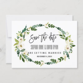 Burgundy Marsala Floral Handwriting Save the Date