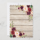 Burgundy Marsala Floral Lantern Brunch & Bubbly Einladung (Rückseite)