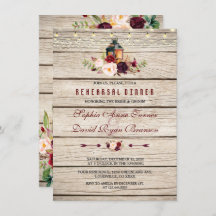 Burgundy Marsala Floral Lantern Probe Dinner