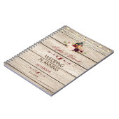 Burgundy Marsala Floral Lantern Wedding Planner Notizblock (Linke Seite)