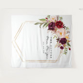 Burgundy Marsala Future Frau Brautparty Backdrop Wandteppich (Vorderseite (Horizontal))