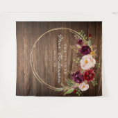 Burgundy Marsala Future Frau Brautparty Backdrop Wandteppich (Vorderseite (Horizontal))