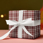 Burgundy Marsala Kariert Geschenkpapier