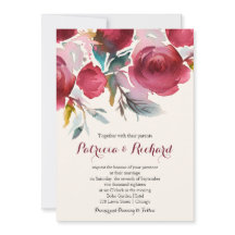 Burgundy Marsala Romantic Floral Wedding