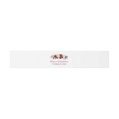 Burgundy Marsala Rustic Floral Chic Wedding Einladungsbanderole (Flach)